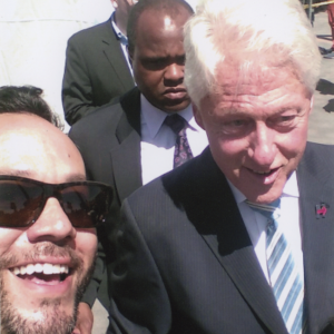 Attorney Justin Rodriguez with former President Bill Clinton