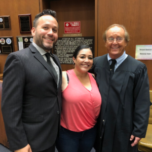 Attorney Justin Rodriguez with Client J. Torres & The Honorable Superior Criminal Court Judge Tynan. Judge Tynan has presided over several alternative sentencing programs for nearly two decades to help military veterans, drug addicts, the mentally ill & women convicts who seek rehabilitation instead of incarceration.