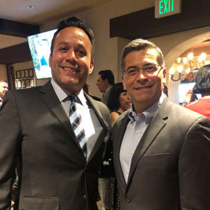 Attorney Justin Rodriguez with Xavier Becerra, Attorney General of the State of California, and the first Latino to hold the office in the history of the state.